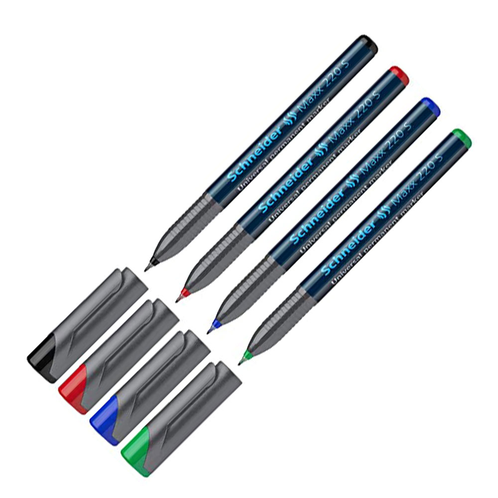 طقم أقلام شفافيات ثابت شنيدر (4قلم ) MAXX-220-S