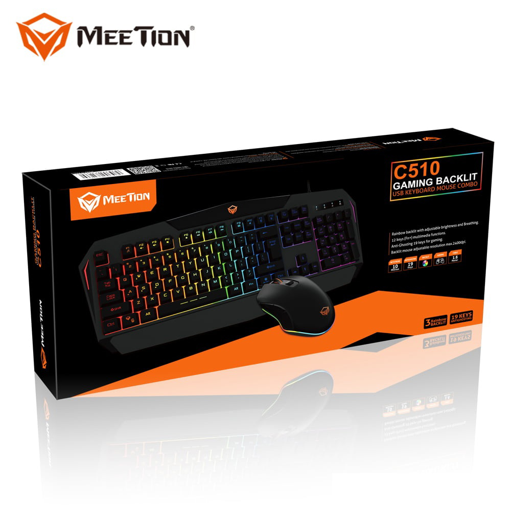 طقم كيبورد +ماوس(عربي ونجليزي)وايرلس MEETION Gaming MT-C510