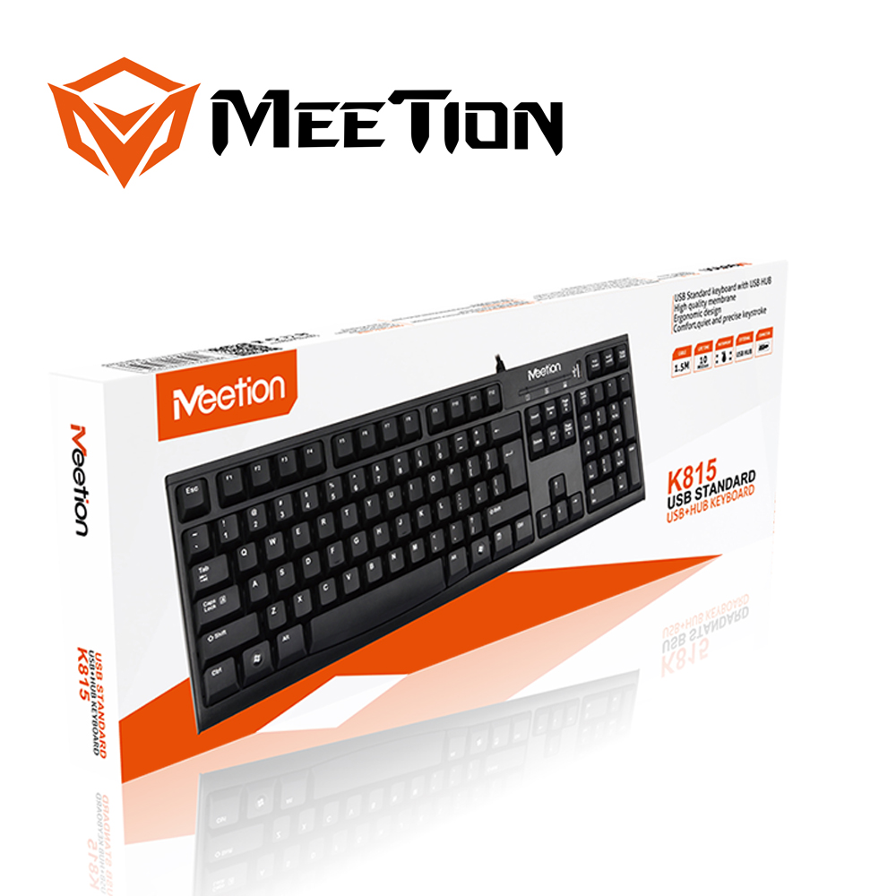 كيبورد كمبيوتر (عربي+انجليزي)منفذ MEETION MT -K815 USB+HUB