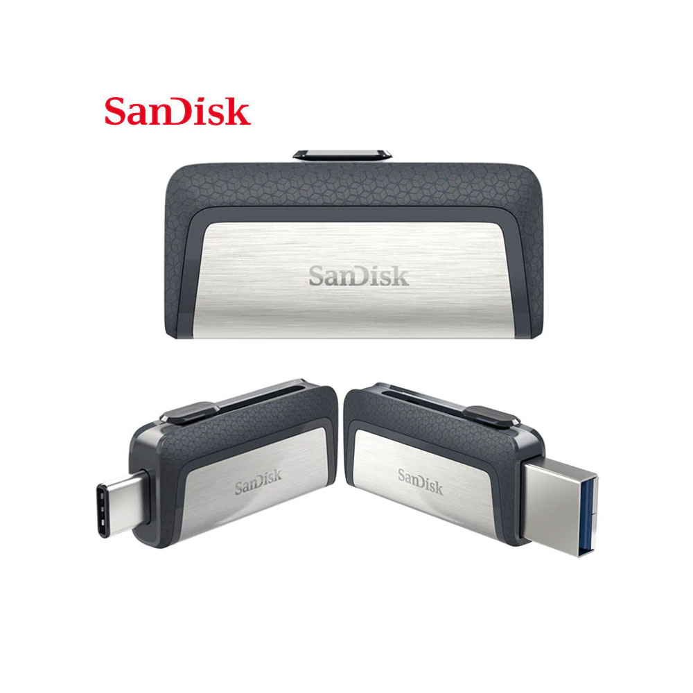 فلاش دسك سانسدك مدخلين(كمبيوتر+ تلفون وتاب) SANDISK-ULTRA-TYPE-C128GB